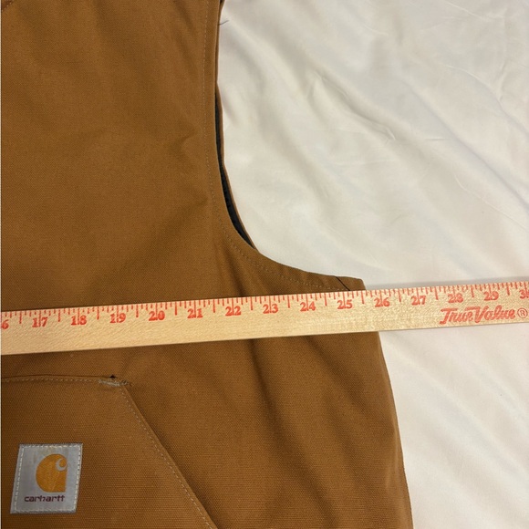 Carhartt Brown Duck Canvas Insulated Work Vest Full Zip L - Picture 3 of 8